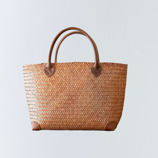Asian Woven Round Basket