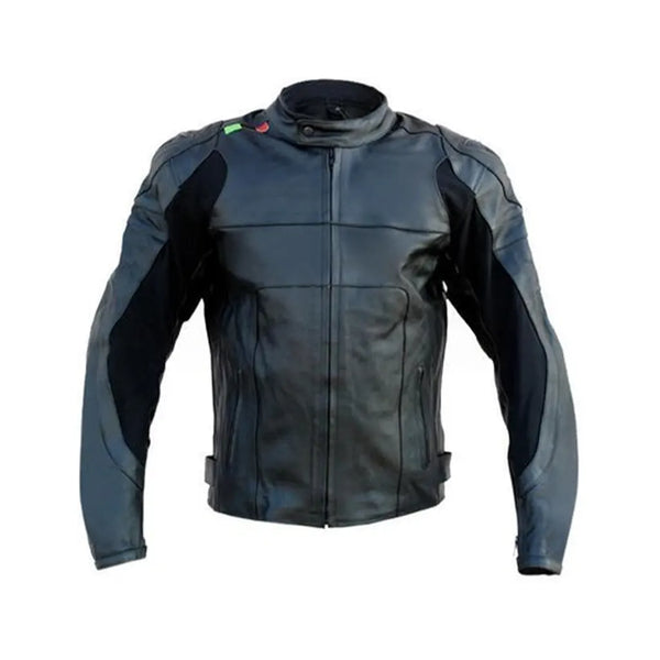 Leather Black Motorcycle Biker Racing Premium Genuine Leather Jacket