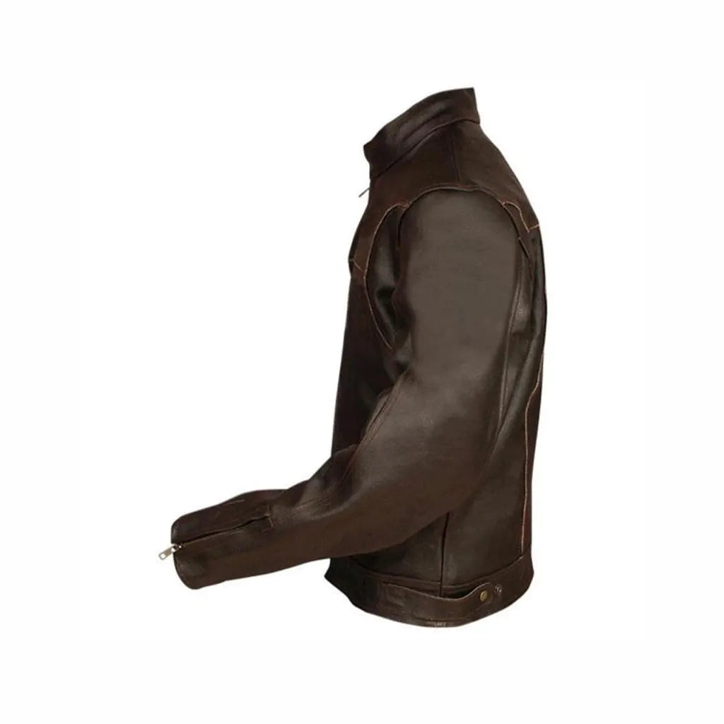 Brown Biker Motorcycle Premium Genuine Leather Jacket