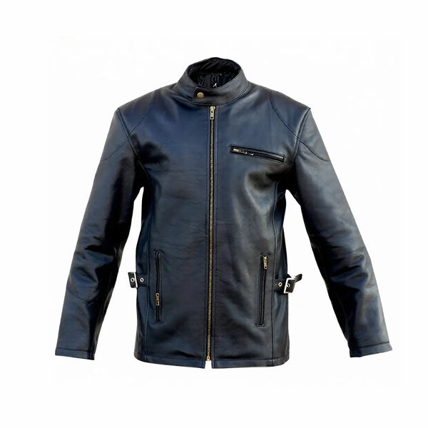 Men Black Fashion Premium Genuine Leather Jacket