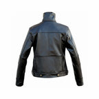 Men Long Collar Black Premium Genuine Leather Jacket