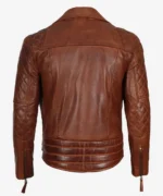 Waxed Motorcycle Leather Jacket back