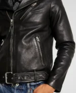 Shumack Black Biker Leather Jacket 1