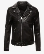 Shumack Black Biker Leather Jacket 2