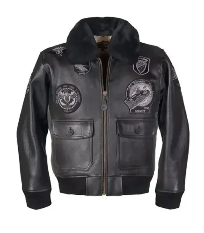 Wings Black Shearling front