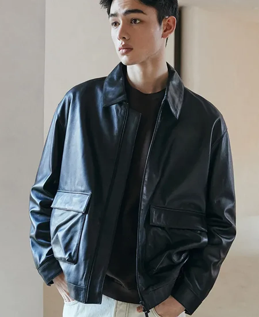 Black jacket Boy Front