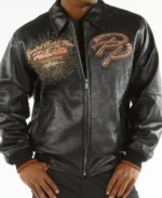 Brown E jacket front
