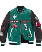 Green varsity full front
