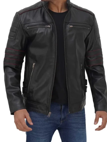 biker jacket front