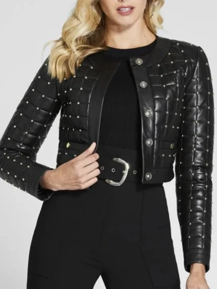 Batwoman Mary Hamilton Quilted Leather Jacket front