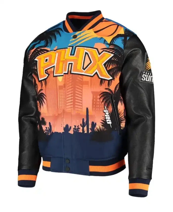 Janessa Phoenix Suns Printed Bomber Jacket Front