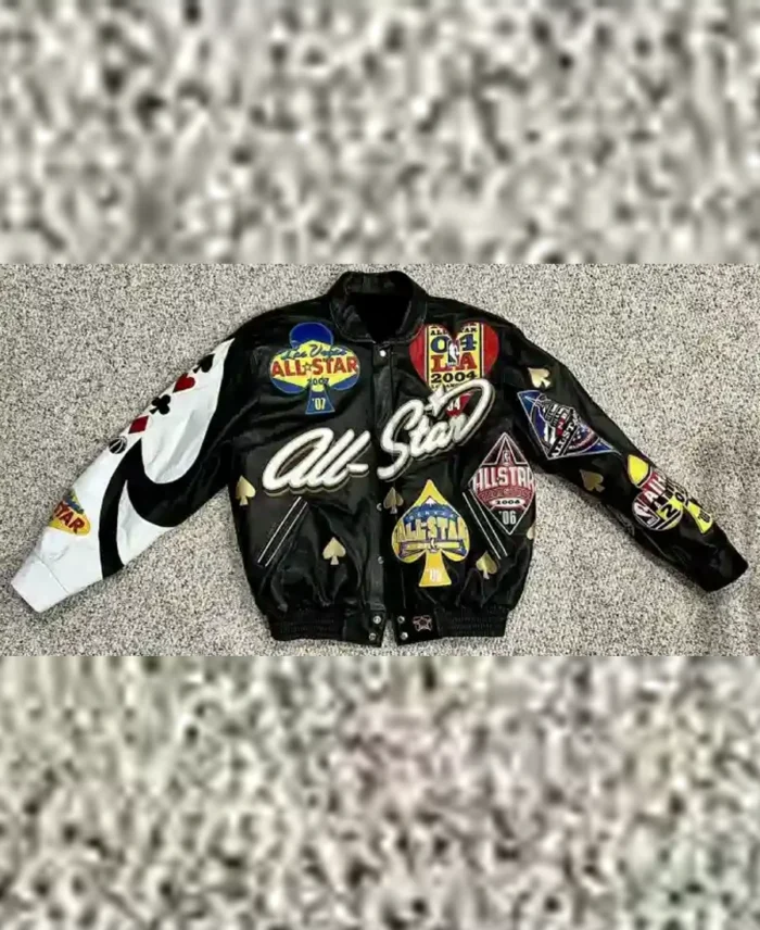 Jeff Hamilton NBA All Star Las Vegas Leather Jacket FRONT