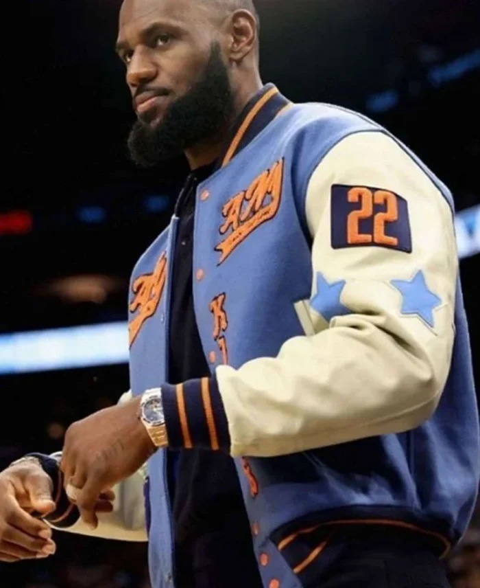 LeBron James NBA 2022 Varsity Jacket side