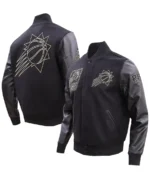 Men's Pro Standard Black Phoenix Suns Gold Stitch Varsity Jacket