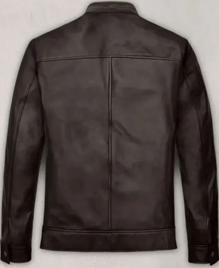 Michael Jordan Brown Leather Jacket back