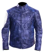 Superman Smallville Blue Leather Jacket front