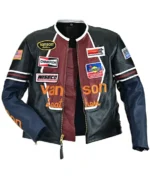 The Vanson Star Leather Jacket front