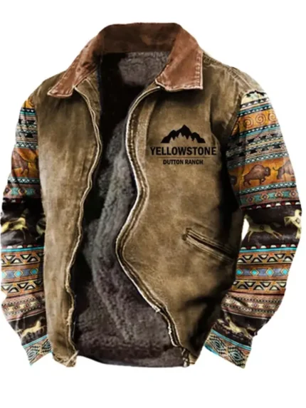Yellowstone Vintage Western Printed Warm Jacket