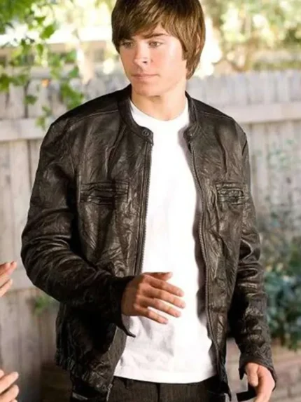 Zac Efron 17 Again Leather Jacket front
