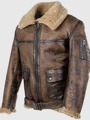 Arnold Schwarzenegger B6 Aviator Shearling Fur Jacket