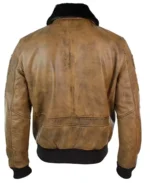 Aviator Mens Fur Bomber Jacket back