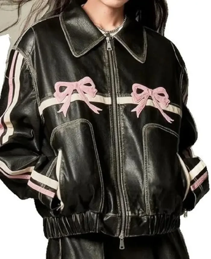 Bow Leather Jacket