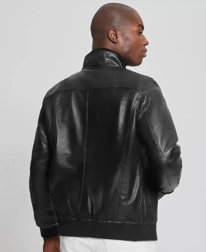 Guess Leather Jacket Mens Sale