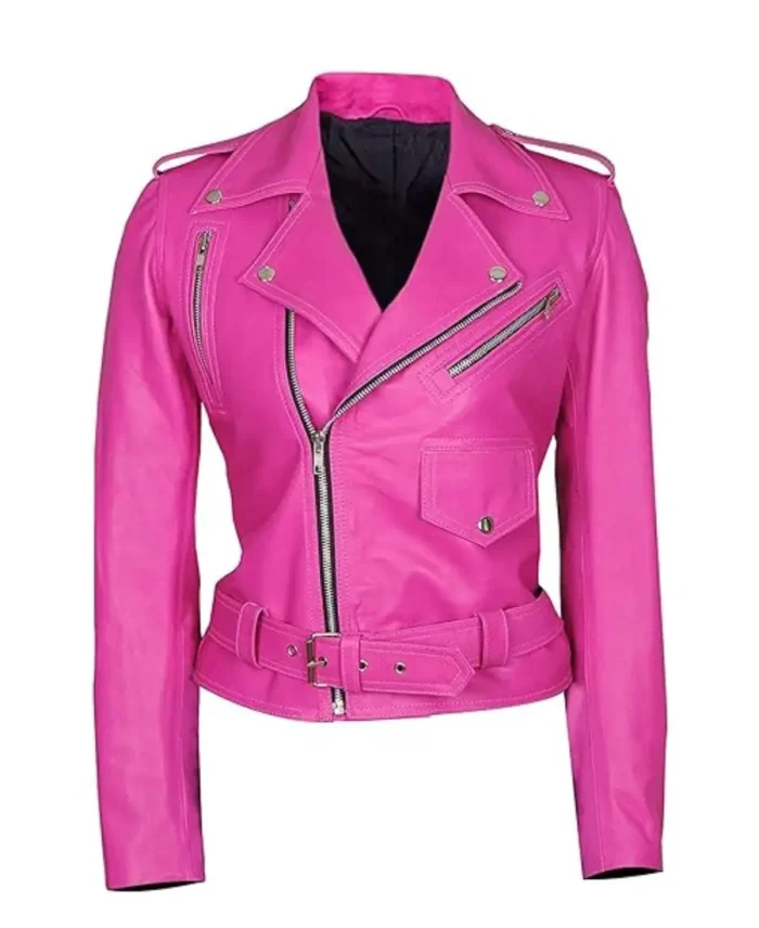 Hot Pink Leather Jacket