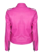 Hot Pink Leather Jacket Sale