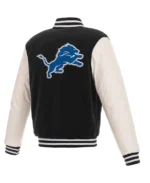 Men's Detroit Lions NFL Faux Leather jacket back