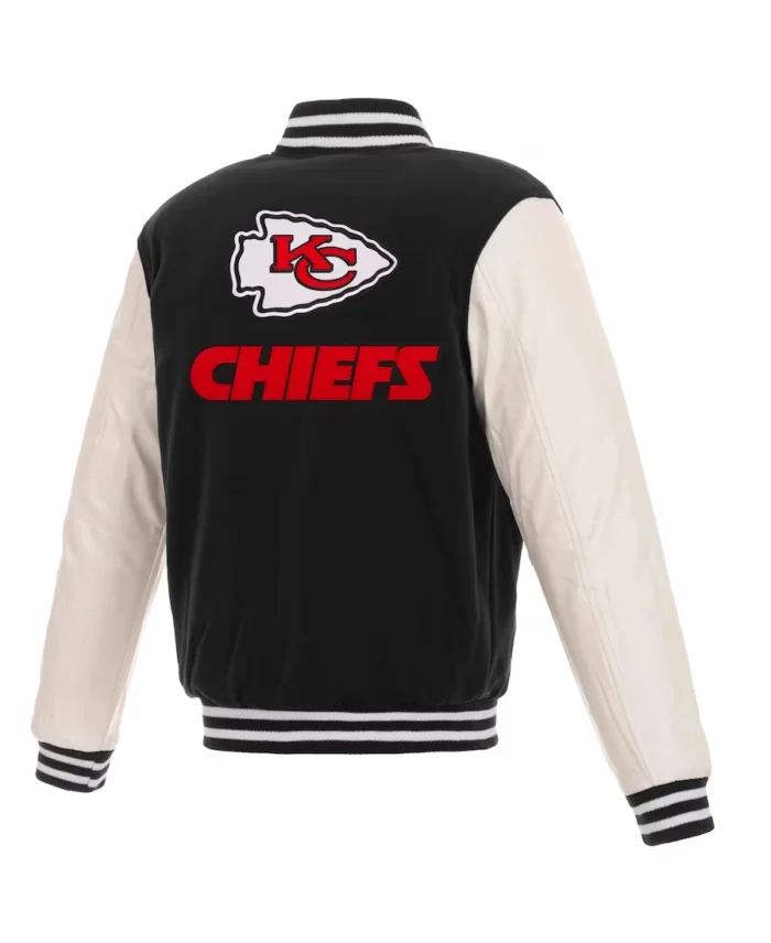 Men's Kansas City Chiefs NFL Pro Faux Leather Jacket back