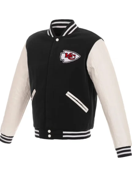 Men's Kansas City Chiefs NFL Pro Faux Leather Jacket front