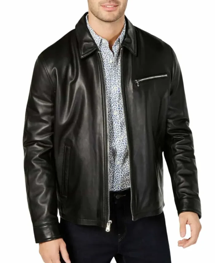 Michael Kors Leather Jacket Mens