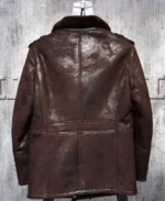Michelle Four Pockets Shearling Fur Leather Jacket back