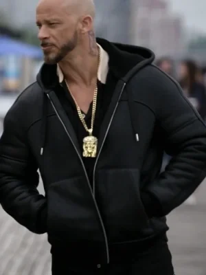 Power Book II Ghost S02 Lorenzo Tejada Hooded Leather Jacket