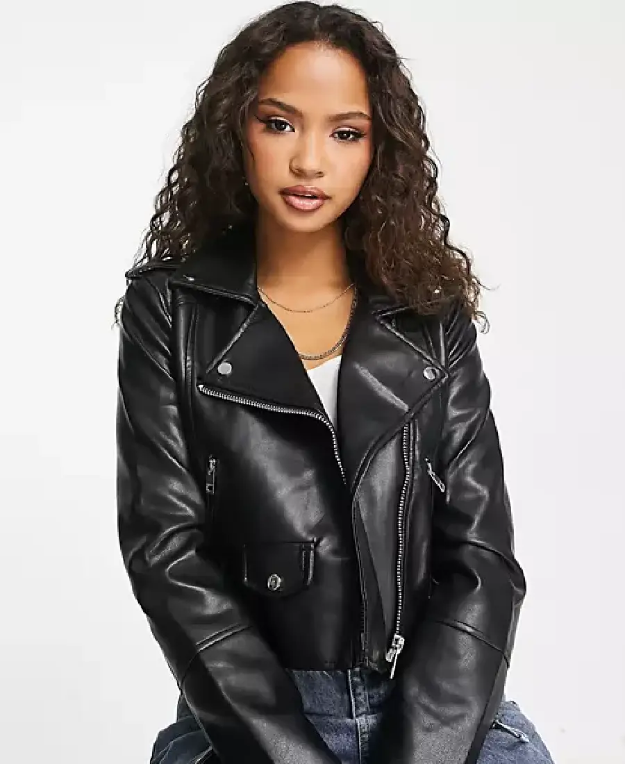 Pull And Bear Leather Jacket