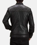 Shapron Studded Leather Biker Jacket back