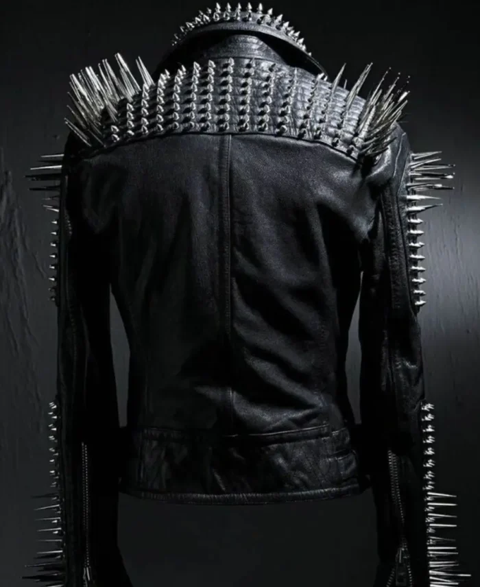 Spiked Leather Jacket Men