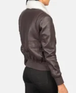 Stella G-1 Maroon Leather Bomber Jacket back