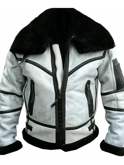 Todd RAF SF Bomber Flight Aviator White Jacket front
