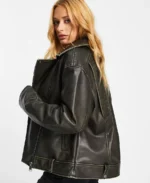 Bershka Brown Leather Jacket Women