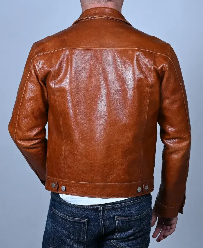 Cognac Brown Leather Jacket