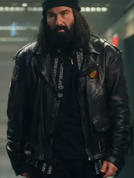 José Barros Sixty Minutes 2024 Biker Jacket front