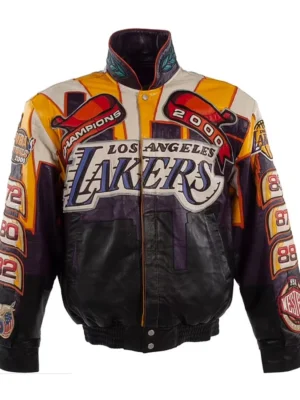 Jeff Hamilton 2000 NBA Championship Lakers Jacket Los Angeles front