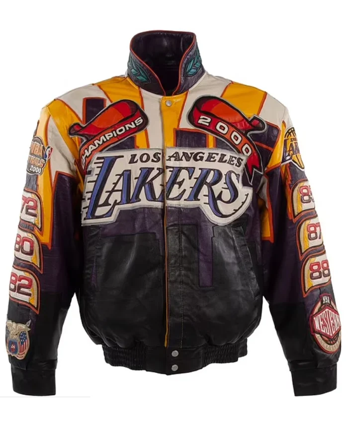 Jeff Hamilton 2000 NBA Championship Lakers Jacket Los Angeles front