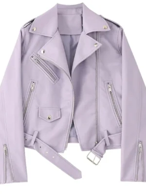 Lavender Leather Jacket