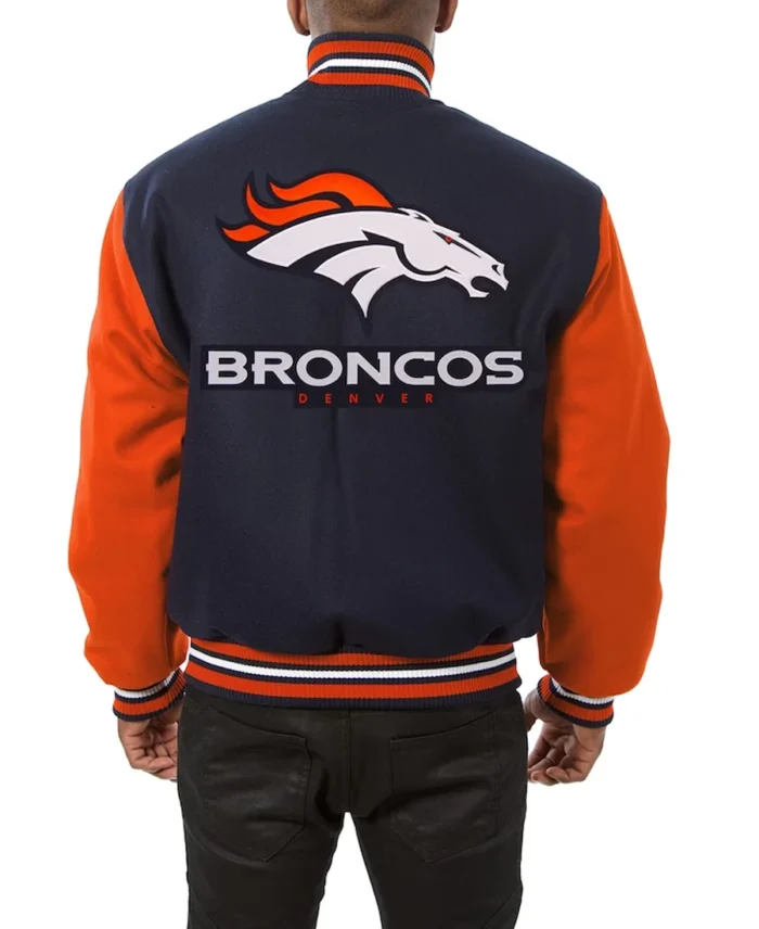 Men's Denver Broncos Big & Tall Wool Jacket back