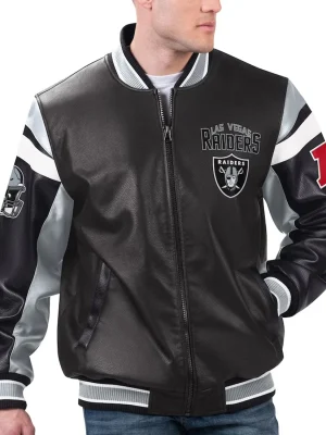 Men's Las Vegas Raiders G-III Sports Varsity Jacket front