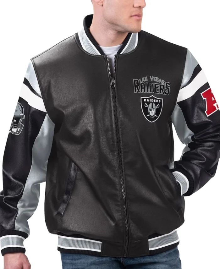 Men's Las Vegas Raiders G-III Sports Varsity Jacket front