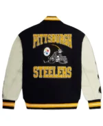 Men's Pittsburgh Steelers OVO x NFL Black Varsity Jacket back
